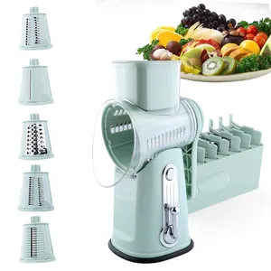 Nieuwe Aankomst Foodprocessor Fruit Groente Chopper Grinder Groente Slicer Roterende Kaasrasp Met Mesdoos