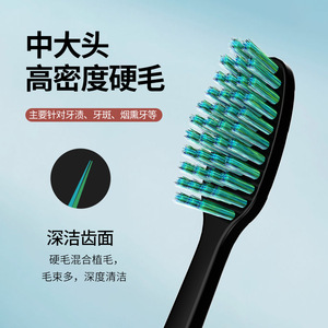 Cepillo de dientes Minner para hombre, cerdas de dureza media, limpieza de dientes, cepillo de dientes manual para adultos - Product Image 3