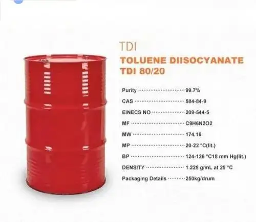 Alta pureza 99,9%min Tolueno Diisocianato TDI 80/20