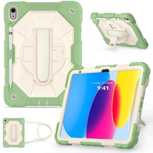 Étui pour tablette <span class=keywords><strong>Apple</strong></span> iPad 10 10,9 pouces 2022 C2 avec support rotatif à 360°, support de table et bandoulière - Product Image 4