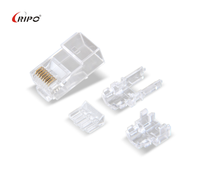 Cable Ethernet 6 up 2 Down CAT6A UTP con conector RJ45, manga T de parada de goma y enchufe de goma, categoría de producto, bloques de terminales