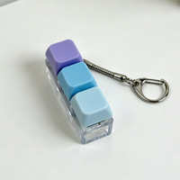 Factory OEM Custom 3Keys Mechanical Keycap Fidget Clicker Keychain Custom Color Logo Decompression Fidget Toy for Promotion Gift