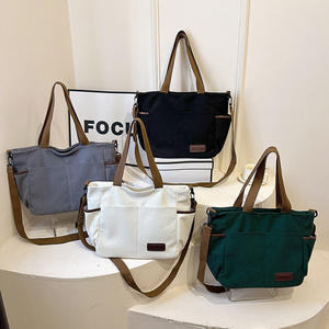 Bolso Tote de Pana PU con Asa Única para Mujer, Moda 2024, Gran Capacidad, para Verano, Otoño e Invierno, Venta al Por Mayor - Product Image 1