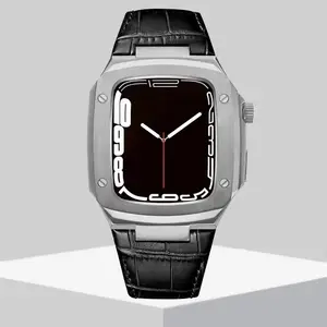 Модифицированный корпус для часов из нержавеющей стали 316L металлический кожаный ремешок для часов для apple дизайнерские браслеты для часов mod kit