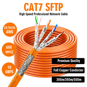 Câble Ethernet blindé SFTP Cat 7 intérieur 305 m pour appareils de streaming et vidéosurveillance (500 m) - Product Image 2