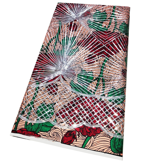 Fashion Desgin Veritable Wax Ankara African Block Sequni Wax Prints Fabric 100% Cotton Nigeria Wrapper Printed Pattern