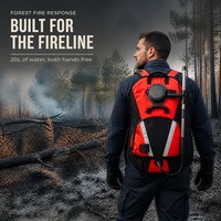 Pompe à dos anti-incendie de 5 gallons avec sac d'eau pliable de 20 L et tuyau à déconnexion rapide pour la lutte contre les incendies forestiers et la lutte contre les fumées.