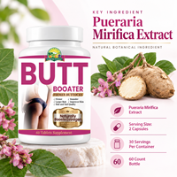 Comprimés Butt Booster pour l'amélioration des fesses 600mg*60 unités, supplément naturel à base de plantes saines pour la croissance des hanches, des ongles et des cheveux