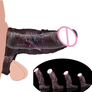 NNSX gerçekçi yapay Penis kılıf seks oyuncak yetişkin erkek Penis kol Penis Anti halka silikon <span class=keywords><strong>Dick</strong></span> büyütme oyuncak toptan - Product Image 1