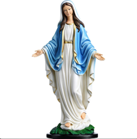 Statue d'artisanat de jardin en résine religieuse catholique de la Statue de la Vierge Marie pour les décorations extérieures de cour de porche
