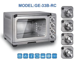 <span class=keywords><strong>Mini</strong></span>-<span class=keywords><strong>four</strong></span> <span class=keywords><strong>électrique</strong></span> de comptoir à convection avec ventilateur, pour la cuisson de pizzas, élément chauffant en acier inoxydable, capacité 33L, usage domestique - Product Image 3