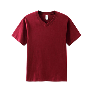 Camiseta de Cuello en <span class=keywords><strong>V</strong></span> para Hombre Printfun al por Mayor, 100% Algodón, Lisa, Personalizada con Impresión Puff, Camiseta Simple de Manga Corta, 200 g/m² - Product Image 3