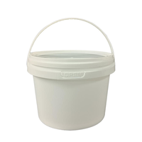Vente en gros d'usine seau en plastique de qualité alimentaire de 4L avec couvercle seau en plastique transparent recyclable personnalisé pour la nourriture