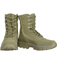Bottes tactiques légères pour hommes, bottes tactiques imperméables, chaussures de randonnée durables à tige haute, bottes de désert à fermeture éclair