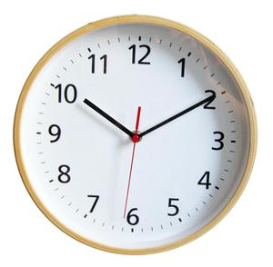 Retro Style <b>Clock</b> Quartz Round Custom Natural Wooden Wall <b>Clock</b> - Product Image 2