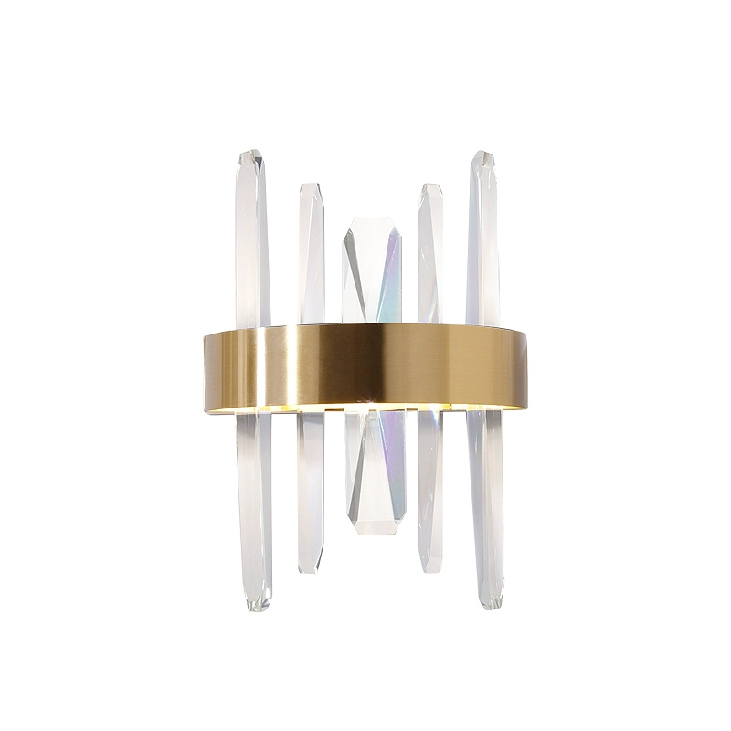 Popular Modern Minimalist nordic bed wall lamps crystal glass long tube square wall lamps interior G9 bulbs stair corner light