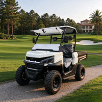 Voiturette de golf électrique à couple élevé, 4 places, avec moteur AC sélectionnable 5KW 7.5KW et roues en aluminium personnalisées