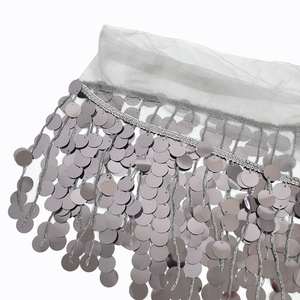 Meetee XP104 17cm Aksesoris Jahit Pakaian Pertunjukan Tari Buatan Tangan DIY Payet Warna-warni Rumbai Pita Trim Renda - Product Image 4