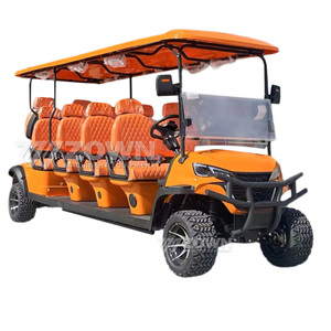 Carrito de golf de 8 plazas con distancia entre ejes larga, batería de litio de gran capacidad para transporte en hoteles, campamentos y complejos turísticos. - Product Image 1