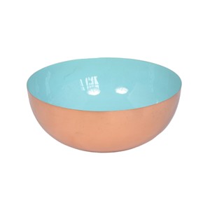 Tazón para servir de Metal azul moderno, mesa de comedor navideña de hierro esmaltado, centro de mesa para sopa, ensalada de frutas u otras cocinas - Product Image 2