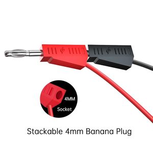 Cleqee 3-Pair Multimeter for Leads Set 4mm Stackable Banana Plug Alligator <b>Clips</b> Mini for <b>Hook</b> <b>Clips</b> Cables Copper Electrical - Product Image 5