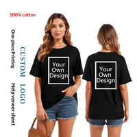 T-shirt personnalisé en coton à manches courtes, col rond rétro, avec design intégré et logo texte imprimé pour le quotidien