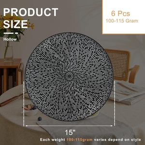 100%PVC <strong>Table</strong> Placemats Heat Resistant <strong>Table</strong> <strong>Mats</strong> Non-slip Place <strong>Mats</strong> for Party Banquet Wedding Dinning <strong>Table</strong> Decoration
