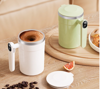 Tasse à café à agitation automatique avec affichage numérique LED, poignée, rechargeable par USB, tasse à mélanger électrique pour le bureau et la maison