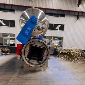 Shenghe đóng hộp thức ăn vật nuôi tiệt trùng vặn lại máy hơi nước khử trùng ngang công nghiệp Nồi hấp máy cho thực phẩm - Product Image 5