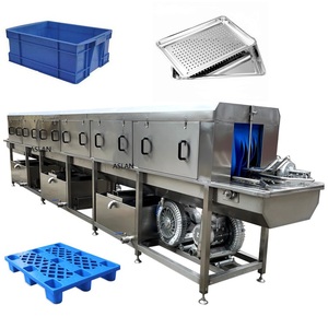 Industrial Plastic Crate Cleaning Washing Machine Tunnel Poultry Crate Basket Box Washer Washing Machine