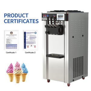 KEMAI Machine à crème glacée à trois saveurs avec fonction de pré-refroidissement Fabrication directe de <span class=keywords><strong>sirop</strong></span> de crème glacée en poudre au lait et aux fruits - Product Image 1