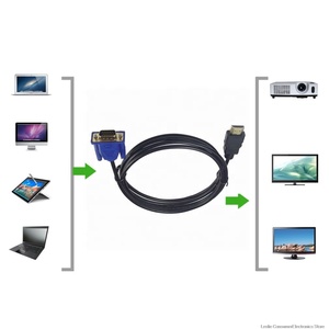Câble <span class=keywords><strong>adaptateur</strong></span> convertisseur <span class=keywords><strong>coaxial</strong></span> plaqué or 1,8 m en PVC, mâle vers <span class=keywords><strong>VGA</strong></span> mâle, pour moniteur d'ordinateur, projecteur, HDTV - Prix usine - Product Image 3