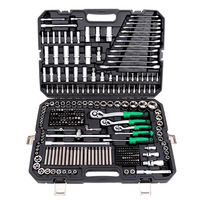 Kit d'outils professionnel portable de 300 pièces, clé à cliquet, tournevis hexagonal interne, avec étui rigide
