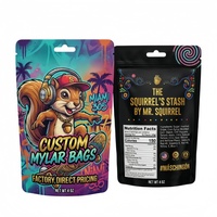 Sacs en Mylar personnalisés style Cali, anti-odeur, finition mate pour bonbons et herbes, livraison rapide directe d'usine porte-à-porte
