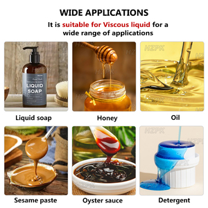 Hzpk nước sốt cà chua chai mỹ phẩm mật ong có trọng lượng-loại Máy chiết rót 1000ml chất lỏng với bơm bánh răng - Product Image 5