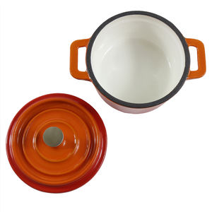 <span class=keywords><strong>Petite</strong></span> casserole ronde en fonte émaillée, chauffage uniforme, idéale pour braiser, frire, servir en portion <span class=keywords><strong>individuelle</strong></span> - Product Image 2