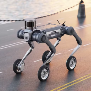 Robot quadrupède intelligent robuste Unitree B2-W avec adaptation au terrain pour la patrouille industrielle et la gestion des projets d'ingénierie - Product Image 1
