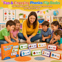 Libros de Palabras para Niños Personalizados OEM, Encuadernados en Espiral, Tarjetas de Aprendizaje de Fonética y Palabras Visuales para la Educación Temprana Infantil
