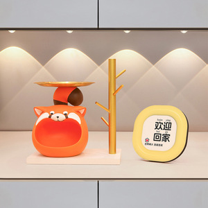 Big Mouth Panda Storage Tray Irregular Shape Painted Standing Type Multifunction Home Desktop Organizer - Product Image 3