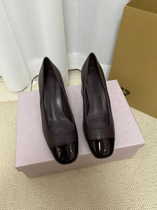 Jimmy, <span class=keywords><strong>Zapatos</strong></span> de Mujer de Alta Calidad, Diseño de Doble Material, Punta Cuadrada Retro, Tacón Grueso y Estable, Minimalistas y Sencillos, Chooing - Product Image 1