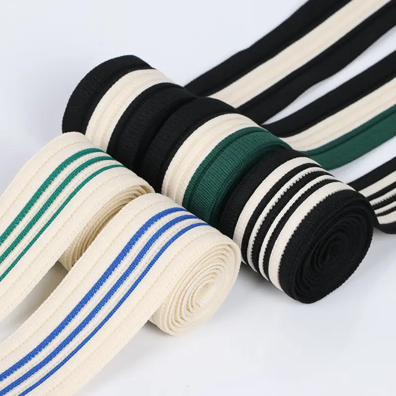 Custom Elastic Band Strap Logo Woven Polyester 20mm Elastic Webbing For Bag