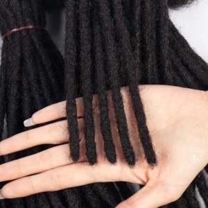 <span class=keywords><strong>Extension</strong></span> per Locs in <span class=keywords><strong>Capelli</strong></span> Umani Vietnamiti di Alta Qualità, 100% Naturali, Neri, Larghezza 0,6 cm - Product Image 3