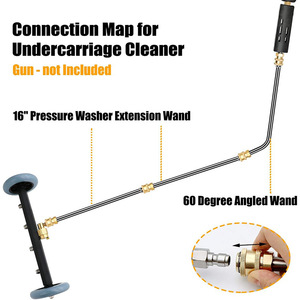 Nettoyeur haute pression multifonctionnel 16 pouces, balayeuse à eau pour châssis de voiture, kit de <span class=keywords><strong>nettoyage</strong></span> du dessous de caisse de voiture 4000 psi - Product Image 3