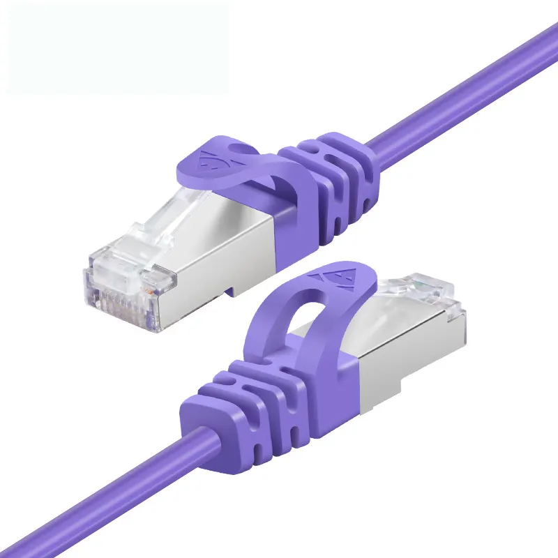 Câble réseau RJ45 blindé à 8 cœurs en cuivre sans oxygène haute vitesse de 10 gigabits Câble réseau Routeur Câble Ethernet Cat7