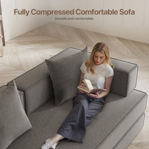 Canapé-lit convertible avec tissu chenille, canapé-lit escamotable pour salon, appartement, aucun assemblage requis - Product Image 6