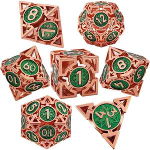 Vente en gros de dés creux en métal Jeu du MDN Jeu de dés de rôle Donjons et Dragons Ensemble de dés en métal <span class=keywords><strong>RPG</strong></span> et Pathfinder - Product Image 1