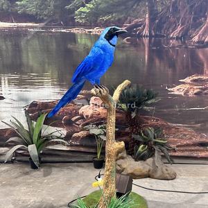 Blu lucertola parco a tema su misura di uccello animato Animatronic animale uccello africano con 3D stampato testa e artigli - Product Image 3