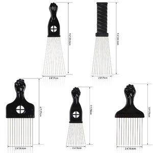 Peigne Afro Leeven 5 tailles, peigne en métal pour Afro-américains, outil <span class=keywords><strong>de</strong></span> <span class=keywords><strong>coiffure</strong></span> pour le coiffage des cheveux, peigne <span class=keywords><strong>de</strong></span> style professionnel - Product Image 4