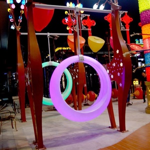 Tavolo da Bar in plastica con forma rotonda e <span class=keywords><strong>Lazy</strong></span> <span class=keywords><strong>Susan</strong></span> conveniente per la condivisione - Product Image 3