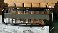 Parrilla Delantera Modificada en Negro Mate para Ford F150 F-150 2009 2010 2011 2012 2013 2014 con Luces LED Ámbar